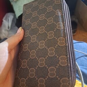 Brown Monogram Double Zip Wallet